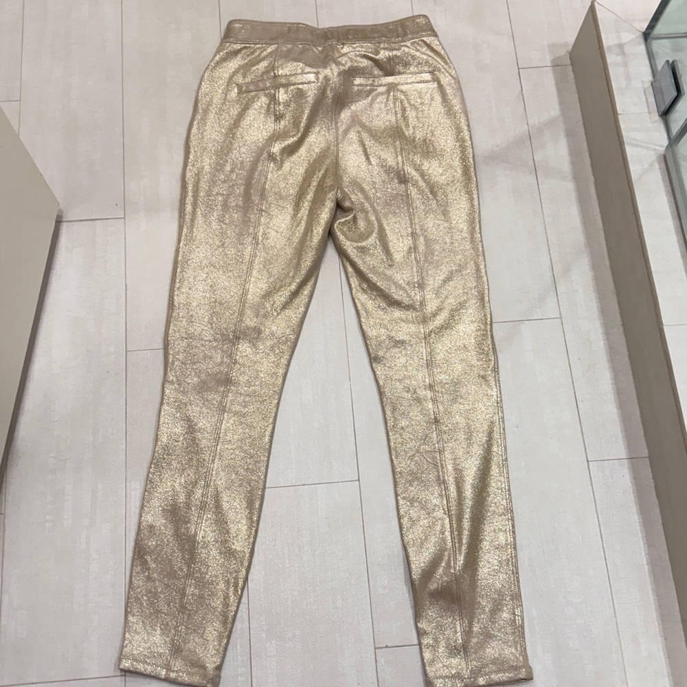 Free People Shimmery Gold Pants - Picture 3 of 3